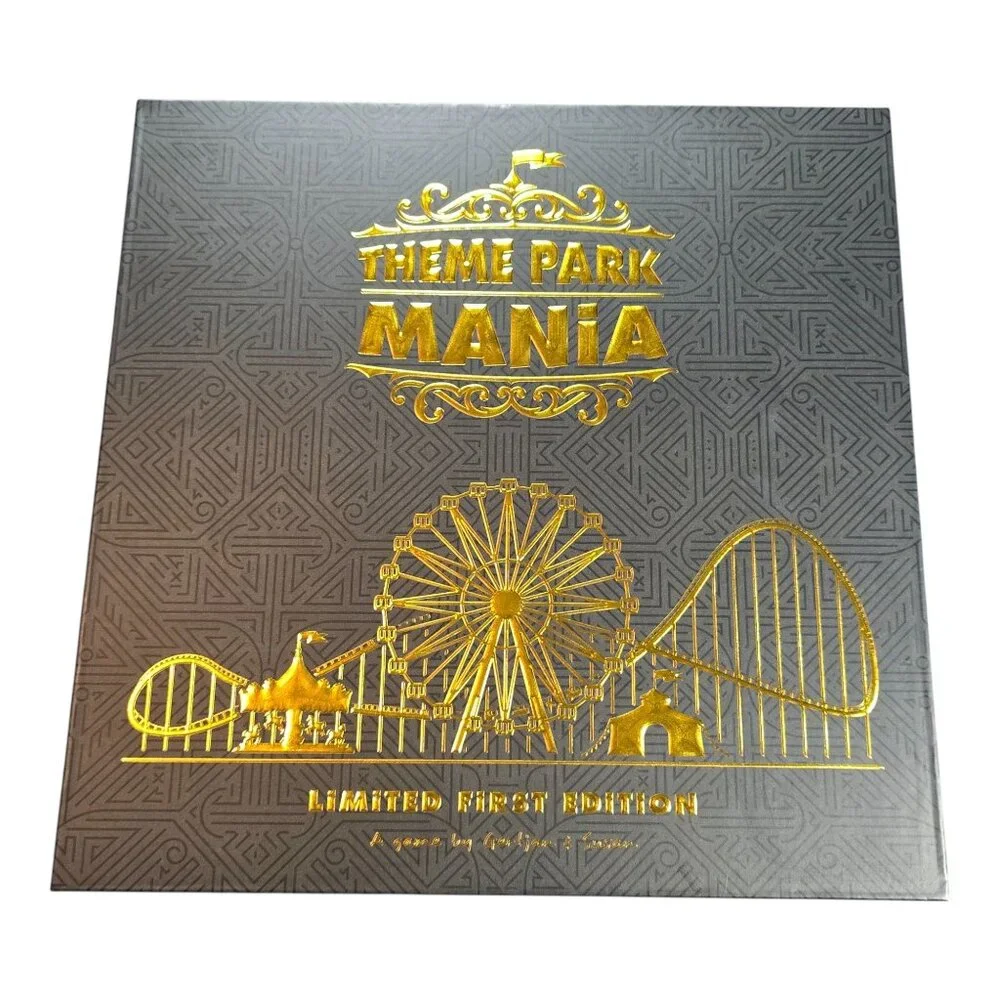 Theme Park Mania Board Game Limited First Edition Strategy Game With Accessories